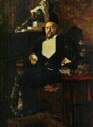 Mikhail Vrubel Portrait of Savva Mamontov oil painting on canvas